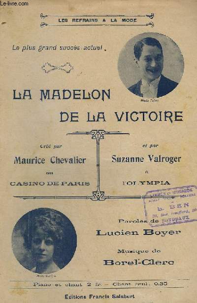 LA MADELON DE LA VICTOIRE / THE MANDELON OF VICTORY - CHANT + PAROLES FRANCAISES ET ANGLAISES.