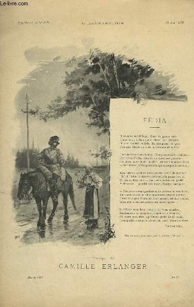L'ILLUSTRATION N17 ANNEE 1897 : FEDIA - PIANO ET CHANT.