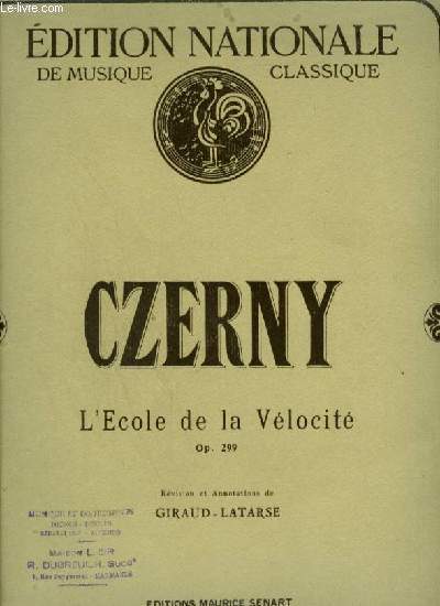 L'ECOLE DE LA VELOCITE - OP.299.