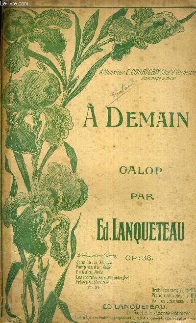 A DEMAIN - GALOP - A MONSIEUR E. CORRIGEUX