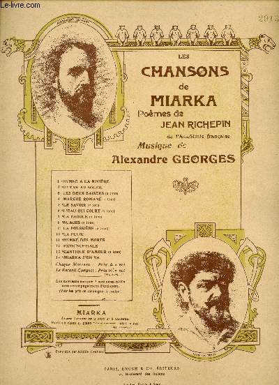 LES CHANSONS DE MIARKA - NUAGES - N8 - EDITION POUR BARYTON OU MEZZO-SOPRANO