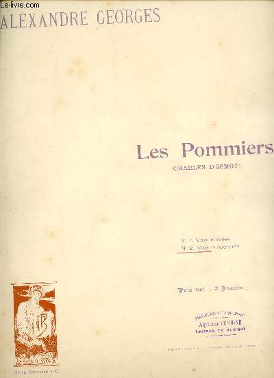 LES POMMIERS - N2 VOIX MOYENNES - A MADAME LA CONTESSE CHARLES D'OSMOY
