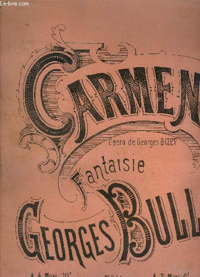 Carmen, opra de Georges Bizet, pour piano