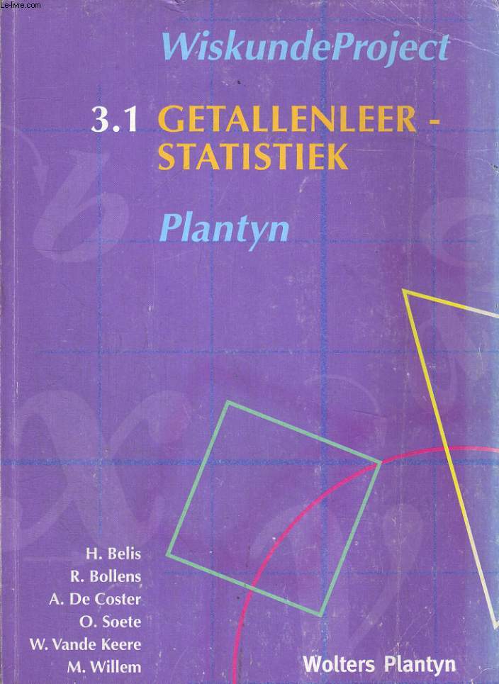 WISKUNDEPROJECT. 3.1 GETALLENLEER-STATISTIEK. PLANTYN.