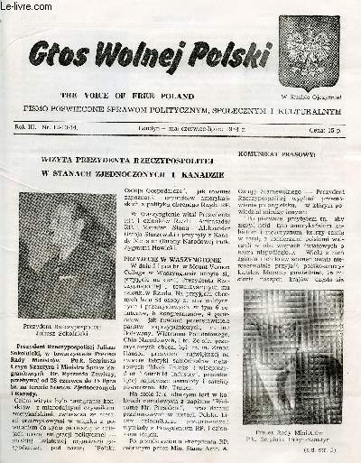 GLOS WOLNEJ POLSKI, ROK III, Nr 12-14, 1974, THE VOICE OF FREE POLAND