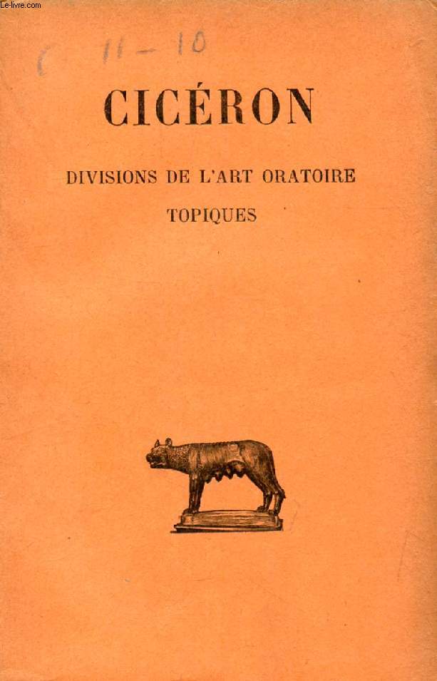 DIVISIONS DE L'ART ORATOIRE, TOPIQUES