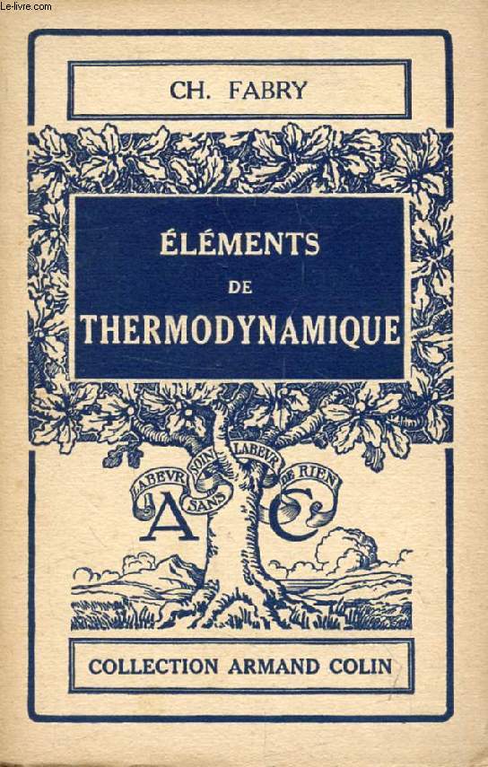 ELEMENTS DE THERMODYNAMIQUE