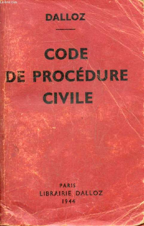 CODE DE PROCEDURE CIVILE, Annot d'aprs la Doctrine et la Jurisprudence, Avec Renvois aux Ouvrages de MM. DALLOZ
