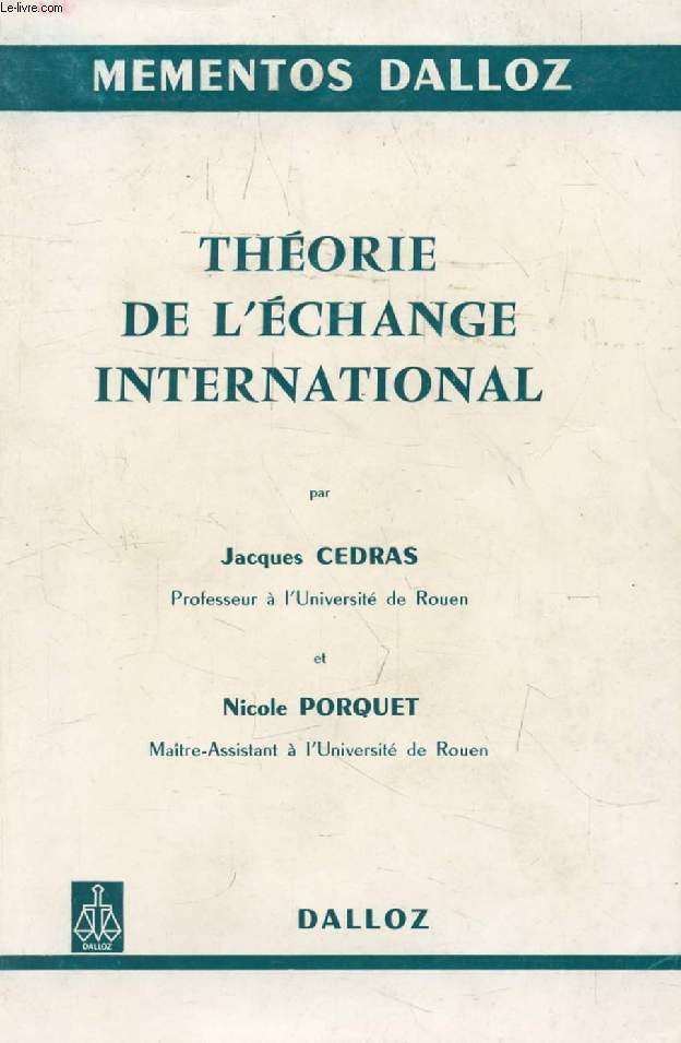 THEORIE DE L'ECHANGE INTERNATIONAL