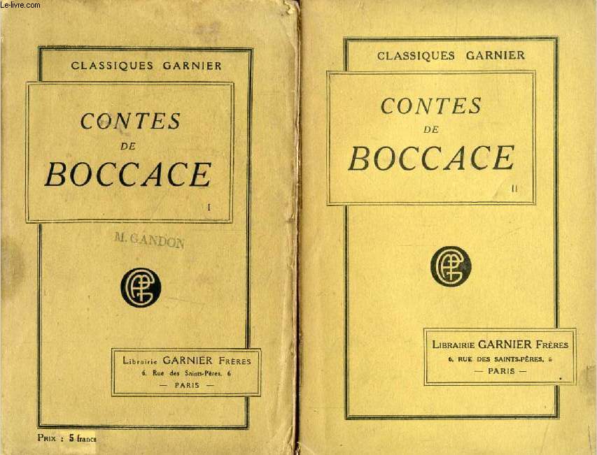 CONTES DE BOCCACE, 2 TOMES