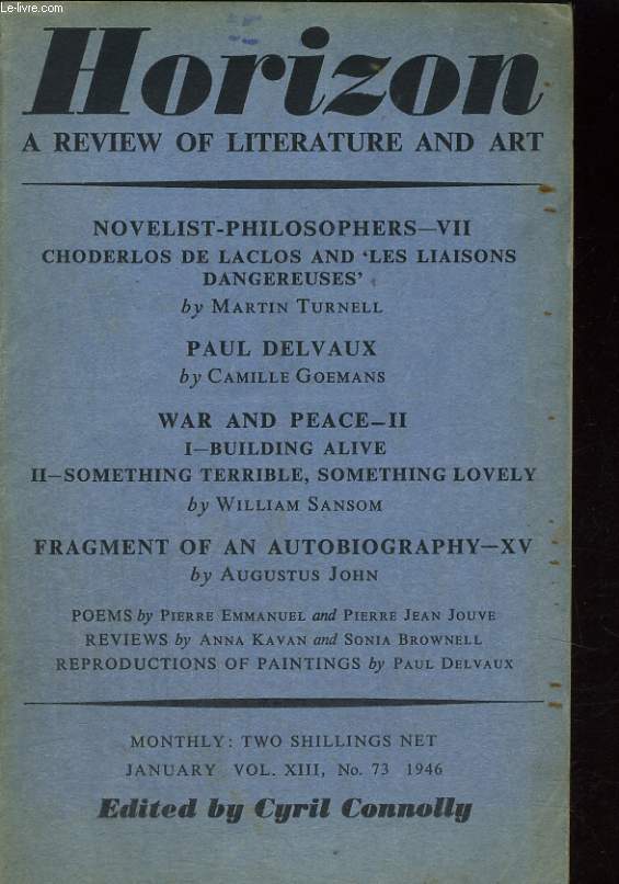 HORIZON, A REVIEW OF LITERATURE AND ART
