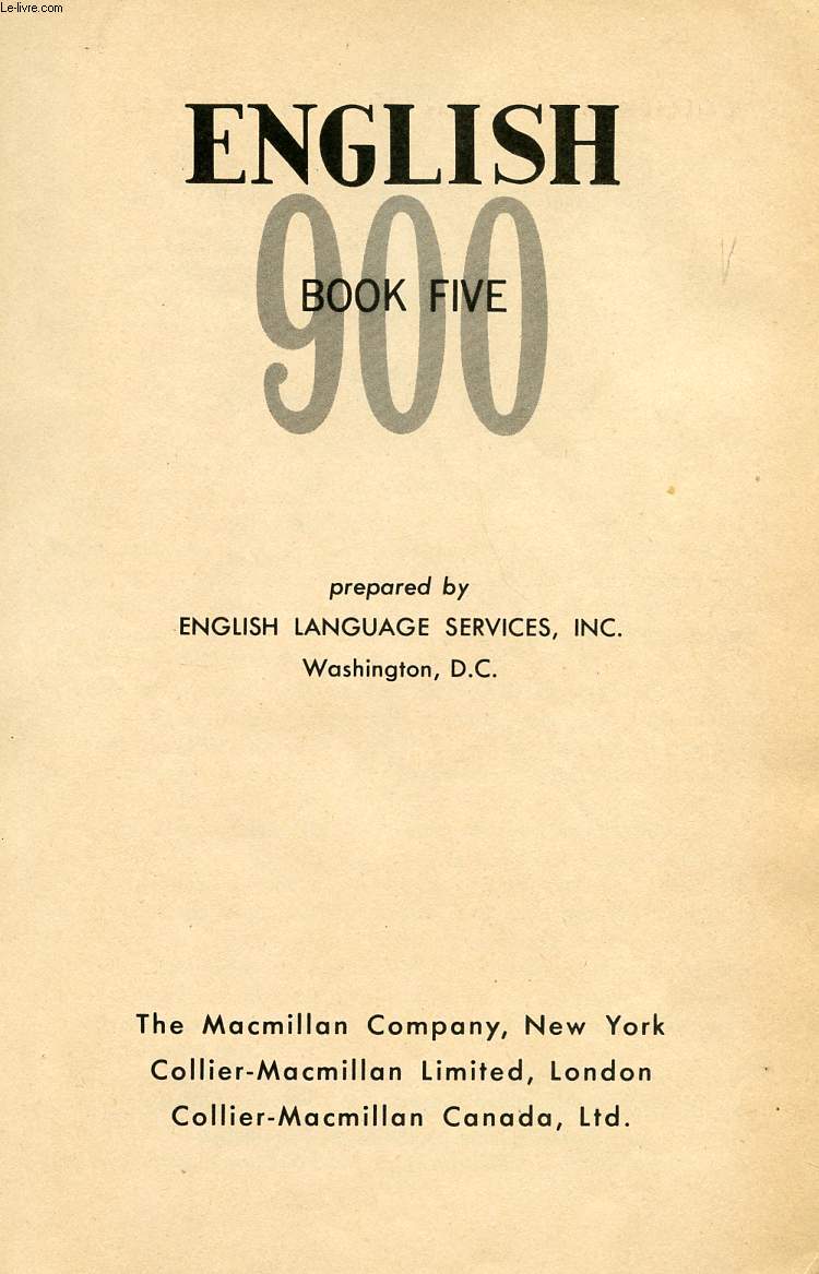 ENGLISH 900, BOOK FIVE