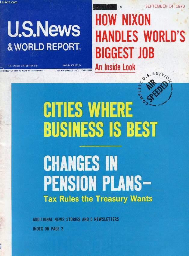 U.S. NEWS & WORLD REPORT, VOL. LXIX, N 11, SEPT. 1970