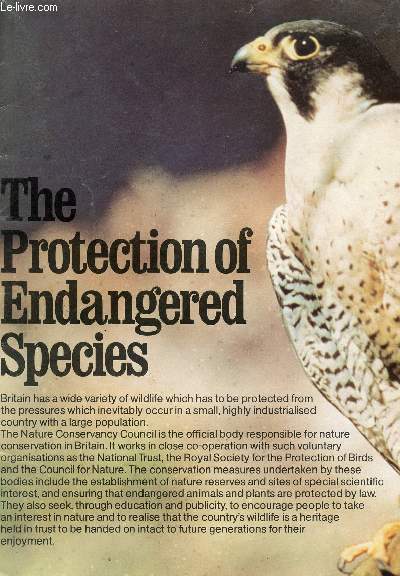 ASPECTS OF BRITAIN, 15 (POSTER), THE PROTECTION OF ENDANGERED SPECIES / RESEARCH IN MAN'S NATURAL ENVIRONMENT