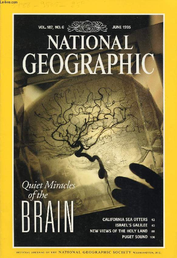 NATIONAL GEOGRAPHIC MAGAZINE, VOL. 187, N 6, JUNE 1995 (Contents: The Brain. California Sea Otters. Israel's Galilee. New Views of the Holy Land. Puget Sound)