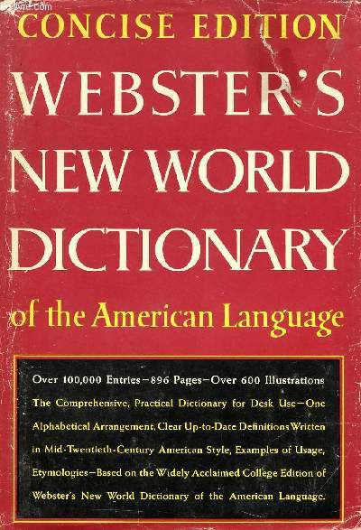 WEBSTER'S NEW WORLD DICTIONARY OF THE AMERICAN LANGUAGE (CONCISE EDITION)