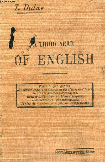 A THIRD YEAR OF ENGLISH