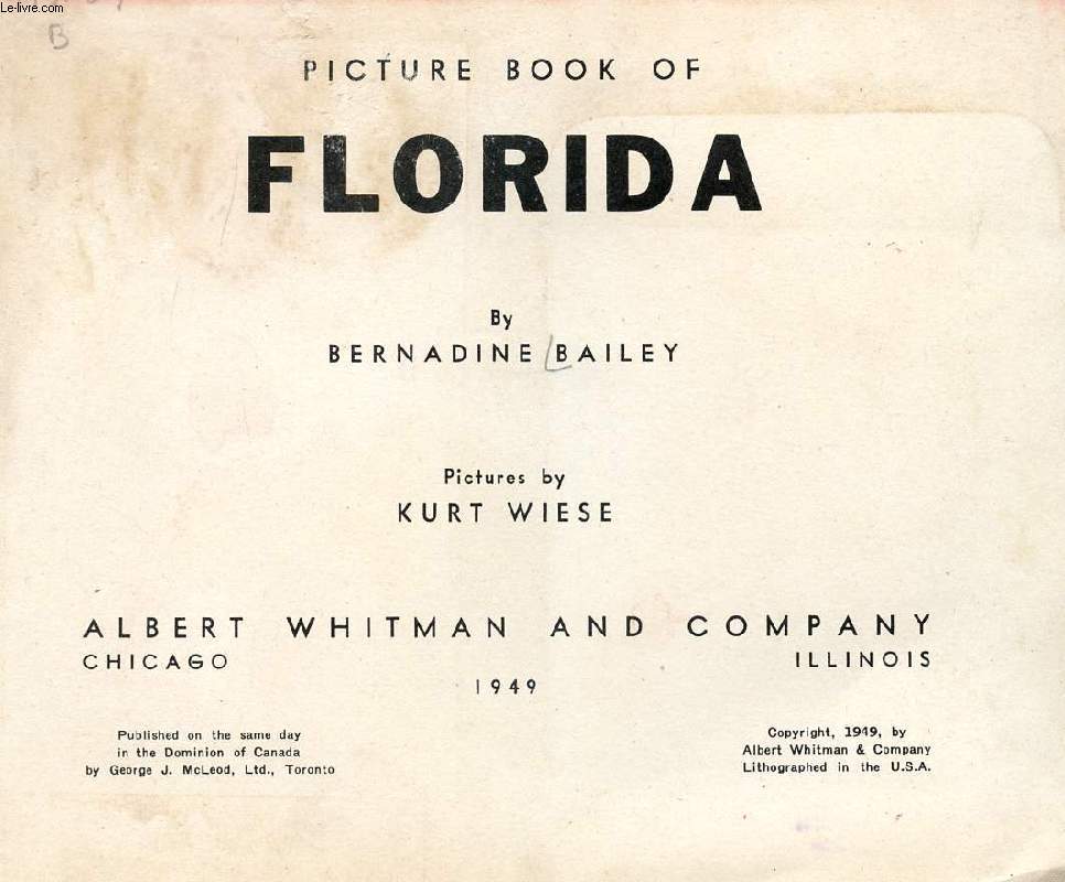 PICTURE BOOK OF FLORIDA