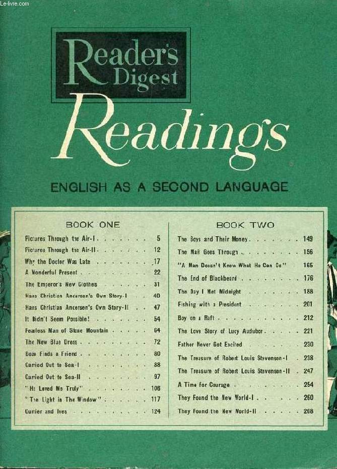 READER'S DIGEST READINGS, ENGLISH AS SECOND LANGUAGE, BOOK ONE