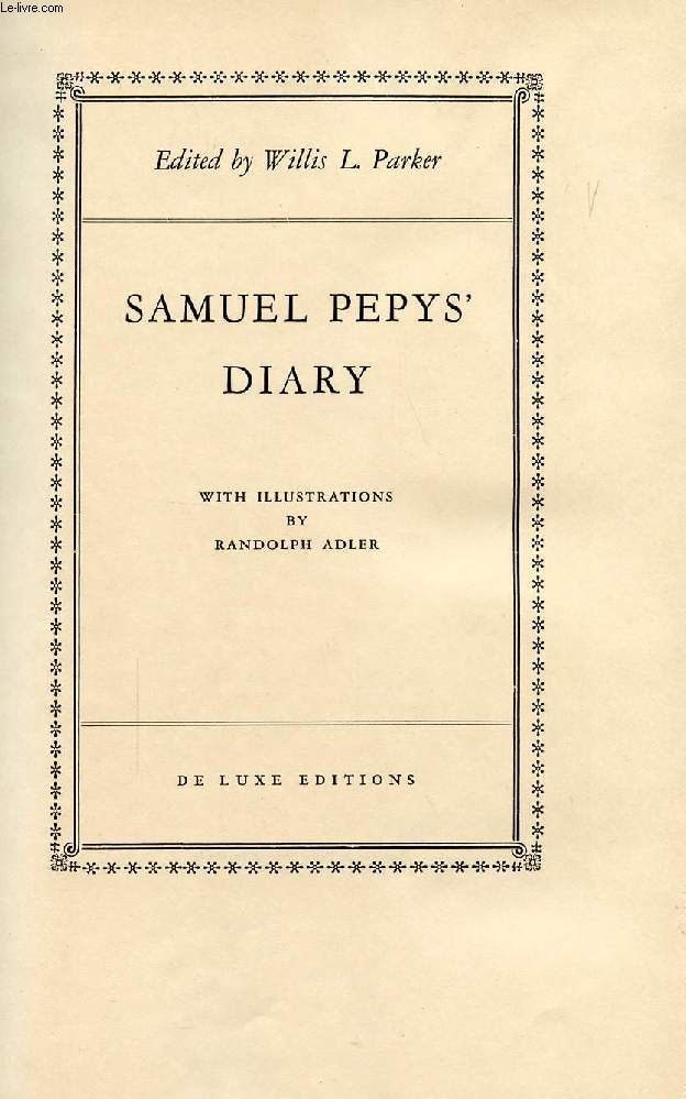 SAMUAL PEPYS' DIARY