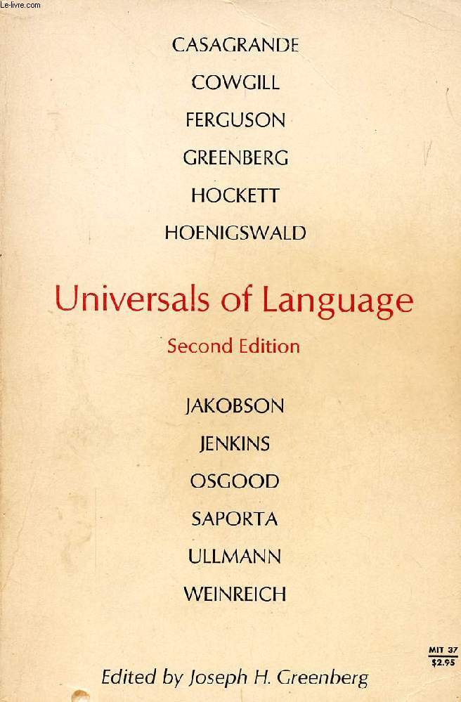 UNIVERSALS OF LANGUAGE