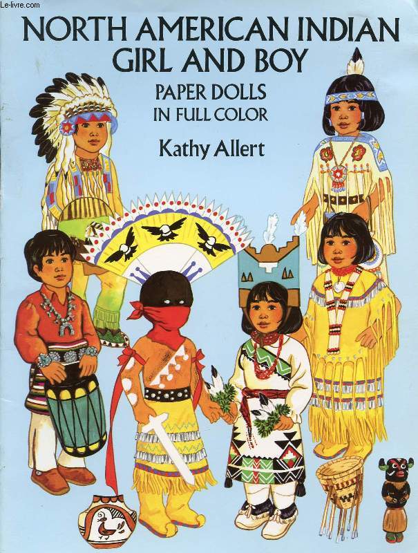 NORTH AMERICAN INDIAN GIRL AND BOY, PAPER DOLLS