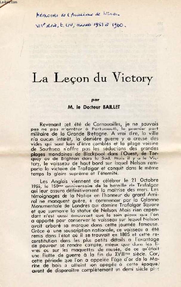 LA LECON DU VICTORY (LORD NELSON)