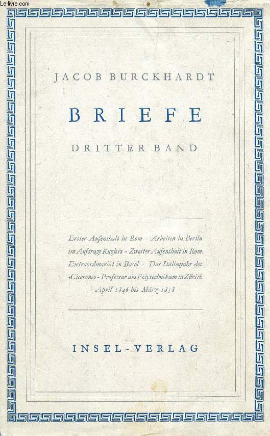 BRIEFE, DRITTER BAND