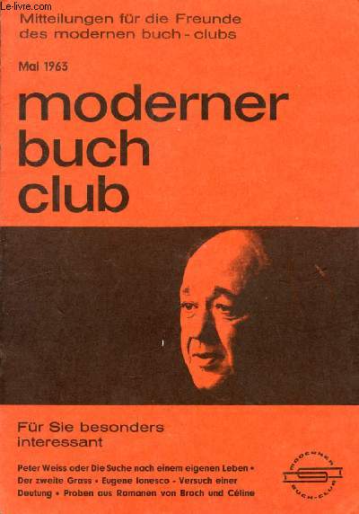 MODERNER BUCH CLUB, MAI 1963