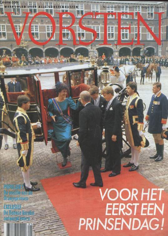 VORSTEN, NOV. 1988 (Inhoud: Voor het eerst een prinsendag ! populair ? De positie van de Oranjeprinsen. De Deense Vorstin ontwerp voor u...)