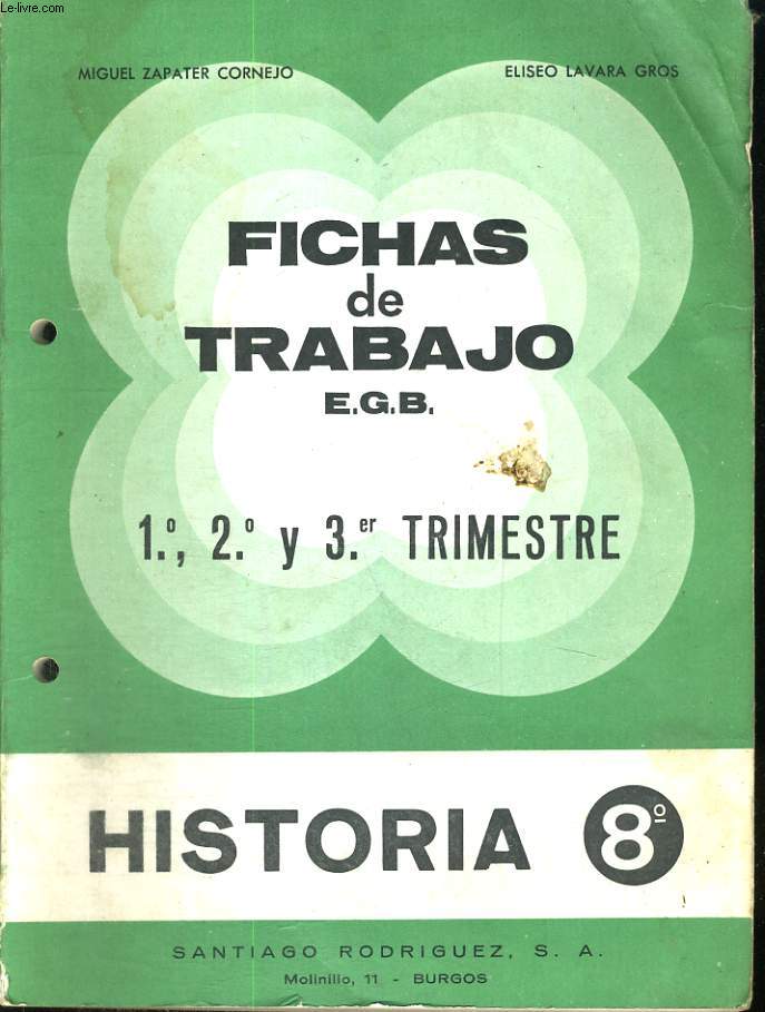 FICHAS DE TRABAJO / HISTORIA 8. 1,2,3ER TRIMESTRE