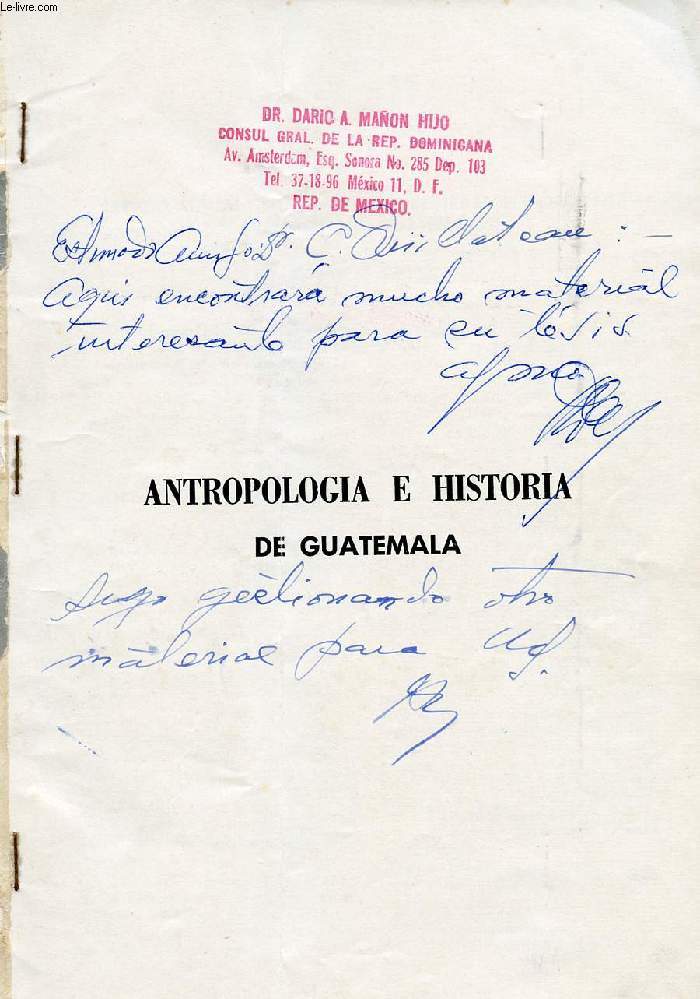 ANTROPOLOGIA E HISTORIA DE GUATEMALA