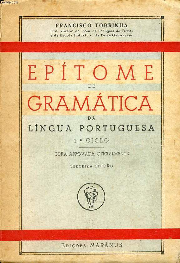 EPITOME DE GRAMATICA DA LINGUA PORTUGUESA, 1 CICLO