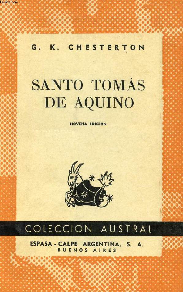 SANTO TOMAS DE AQUINO, COLECCIN AUSTRAL, N 20