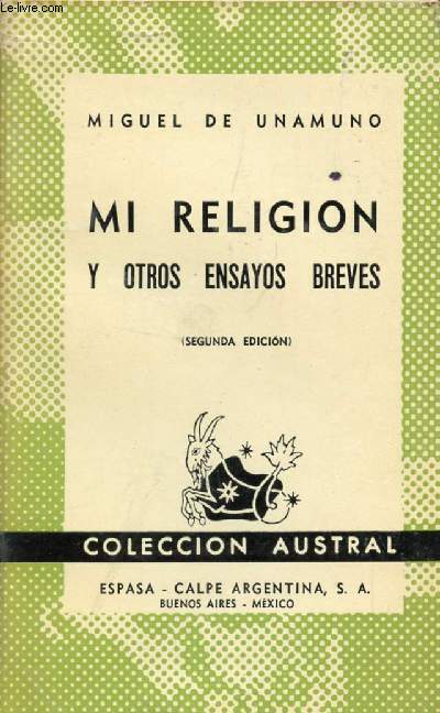 MI RELIGION, Y OTROS ENSAYOS BREES, COLECCIN AUSTRAL, N 299