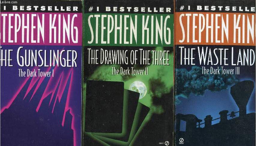 THE DARK TOWER, 3 VOLUMES (THE GUNSLINGER / THE DRAWING OF THE THREE / THE WASTE LANDS)