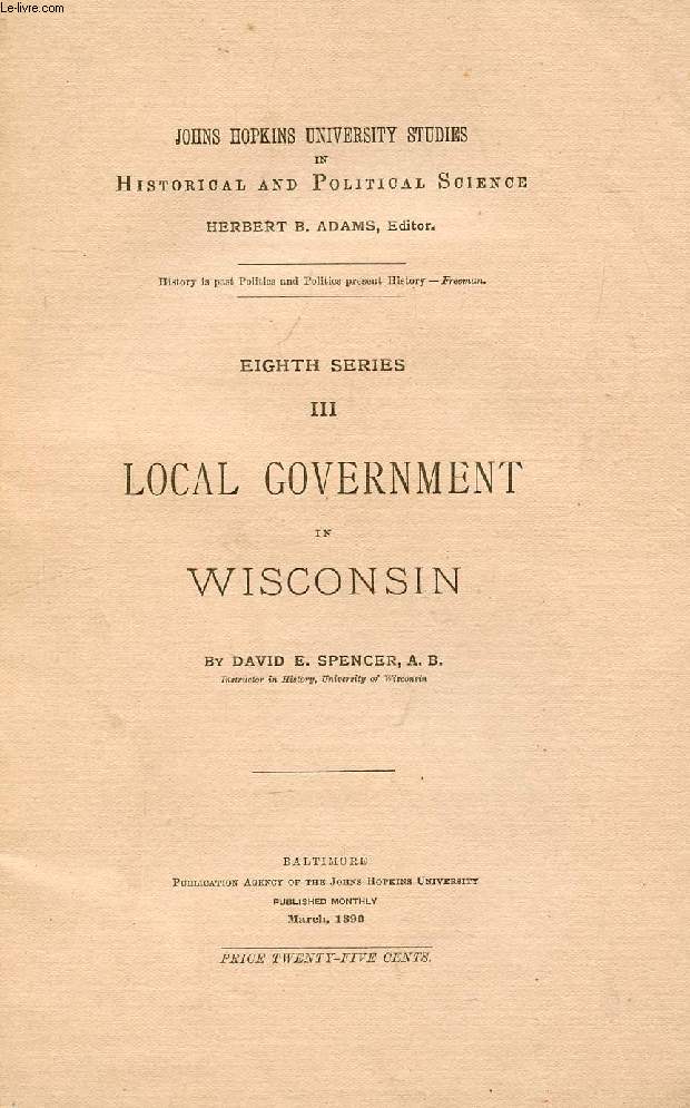 LOCAL GOVERNMENT IN WISCONSIN