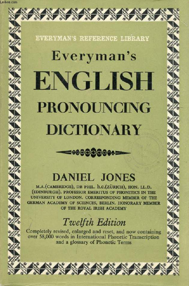 EVERYMAN'S ENGLISH PRONOUNCING DICTIONARY