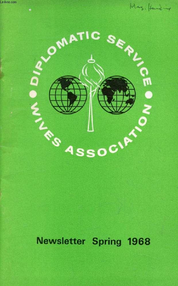 D.S.W.A. NEWSLETTER, SPRING 1968 (Contents: Family Planning. Ottawa, Kay Baxter. Toronto, Betty Morgan. Saskatchewan, Nan Sturdy. Mexico and the Olympics, Helen McAlpine, Sheila Harding...)