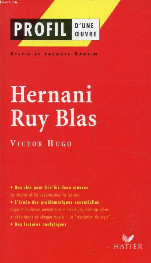 HERNANI, RUY BLAS, VICTOR HUGO (Profil d'une Oeuvre, 101-102)