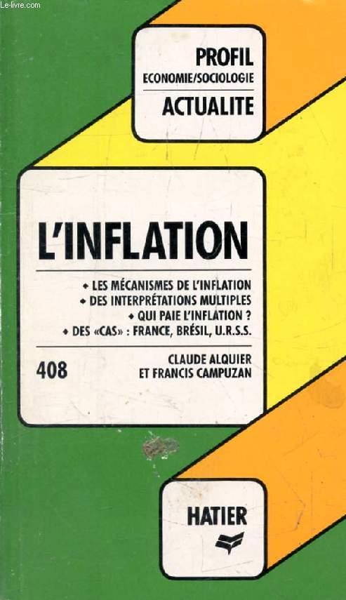 L'INFLATION (Profil Actualit, 408)