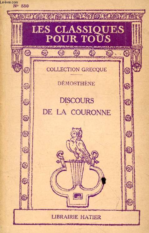 DISCOURS DE LA COURONNE (Extraits) (Les Classiques Pour Tous)