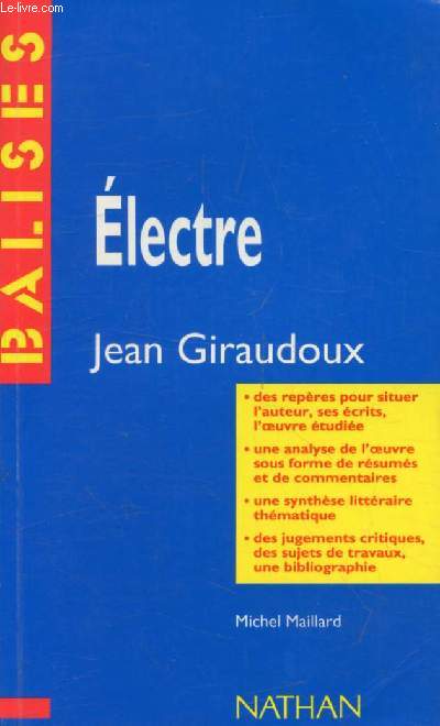 ELECTRE, JEAN GIRAUDOUX (BALISES)