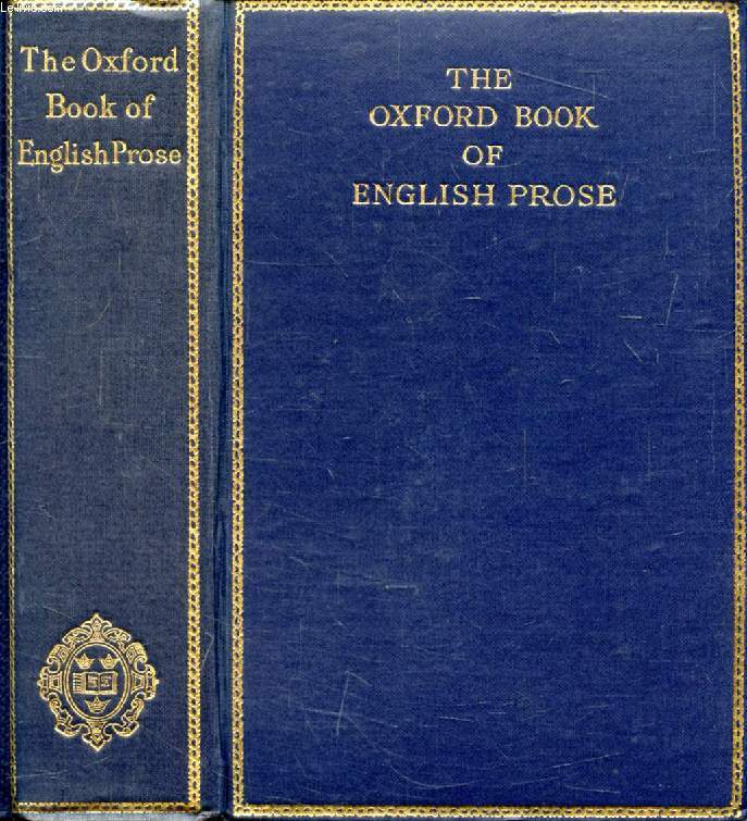 THE OXFORD BOOK OF ENGLISH PROSE