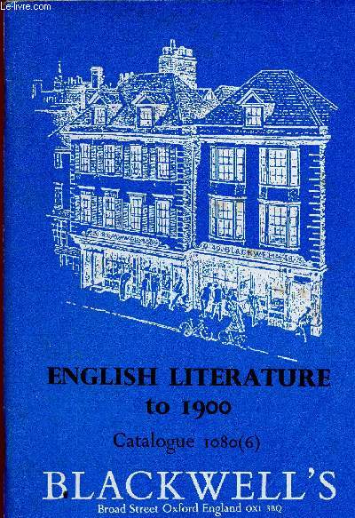 English Literature to 1900. Catalogue 1080 (6)