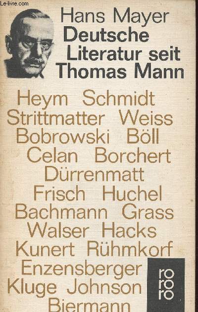 Deutsche Literatur seit Thomas Mann