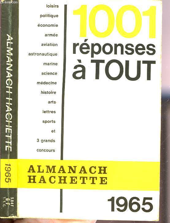 ALMANACH HACHETTE 1965