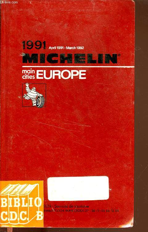 GUIDE ROUGE MICHELIN EUROPE