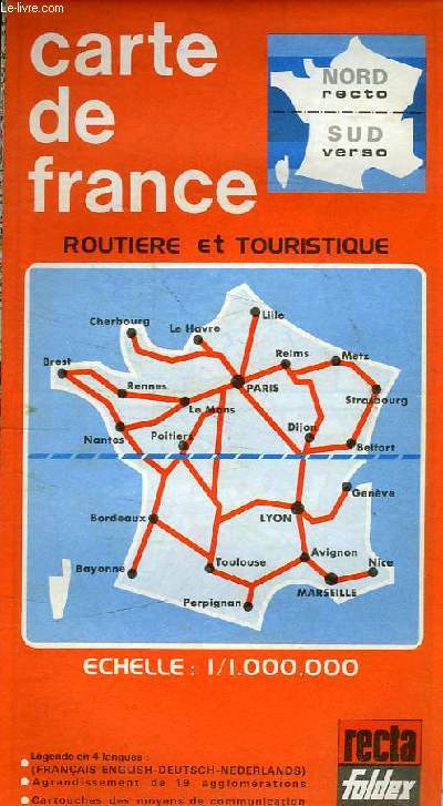 CARTE DE FRANCE ROUTIERE ET TOURISTIQUE
