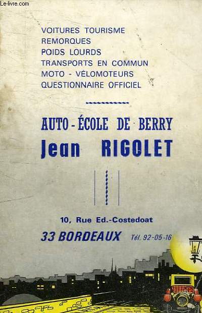 AUTO ECOLE DE BERRY - JEAN RIGOULET